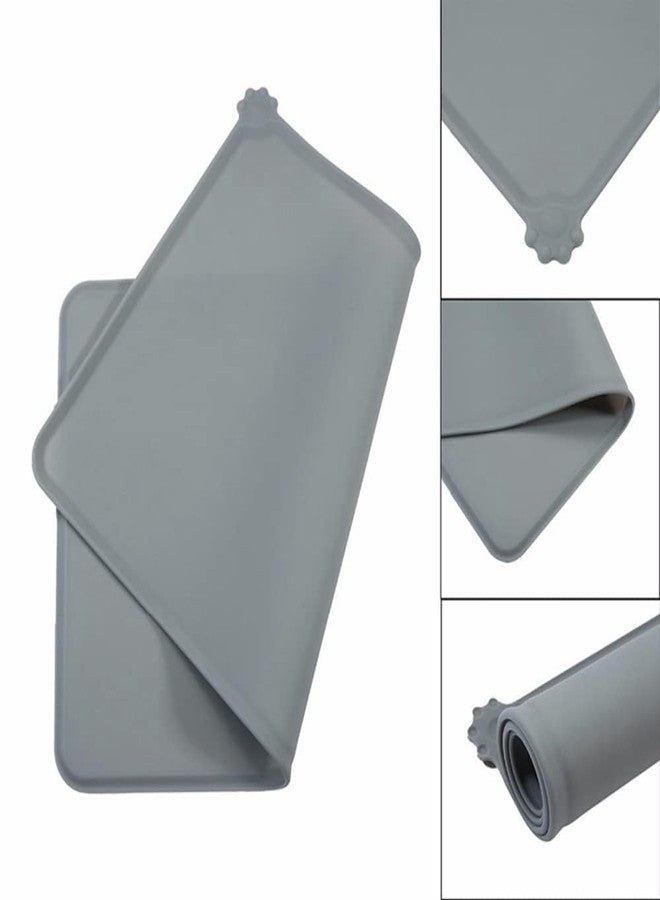 Chavda Pet Silicone Bowl Mat, 18.5" x 11.5", Grey, Non-Stick, Non-Slip, Easy Clean - Image 4